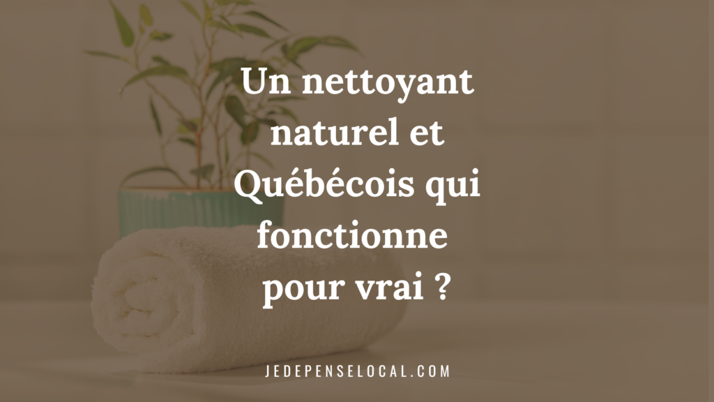 nettoyant naturel tout usage québécois fonctionne pour vrai 100% écologique nettoyage ménage entretien produit ménager