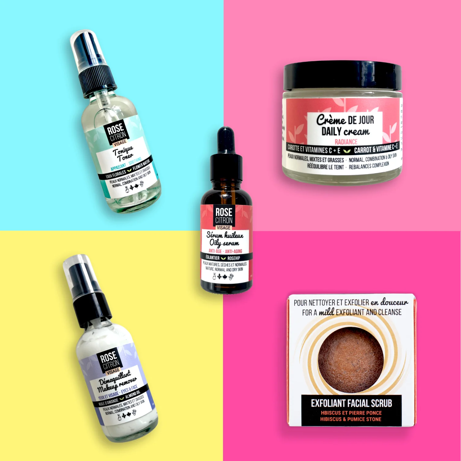 ensemble visage rose citron naturel idée cadeau fête des mères quoi offrir maman je depense local québécois