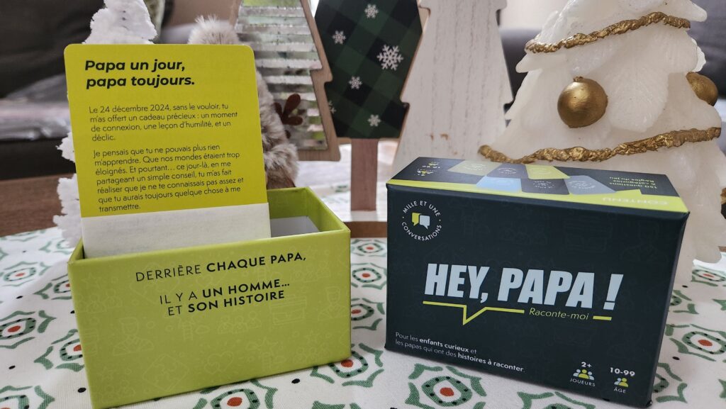 idée cadeau fête des pères quoi offrir papa québécois local je dépense local jeu de découverte jeu de société hey papa question réponse apprendre histoire