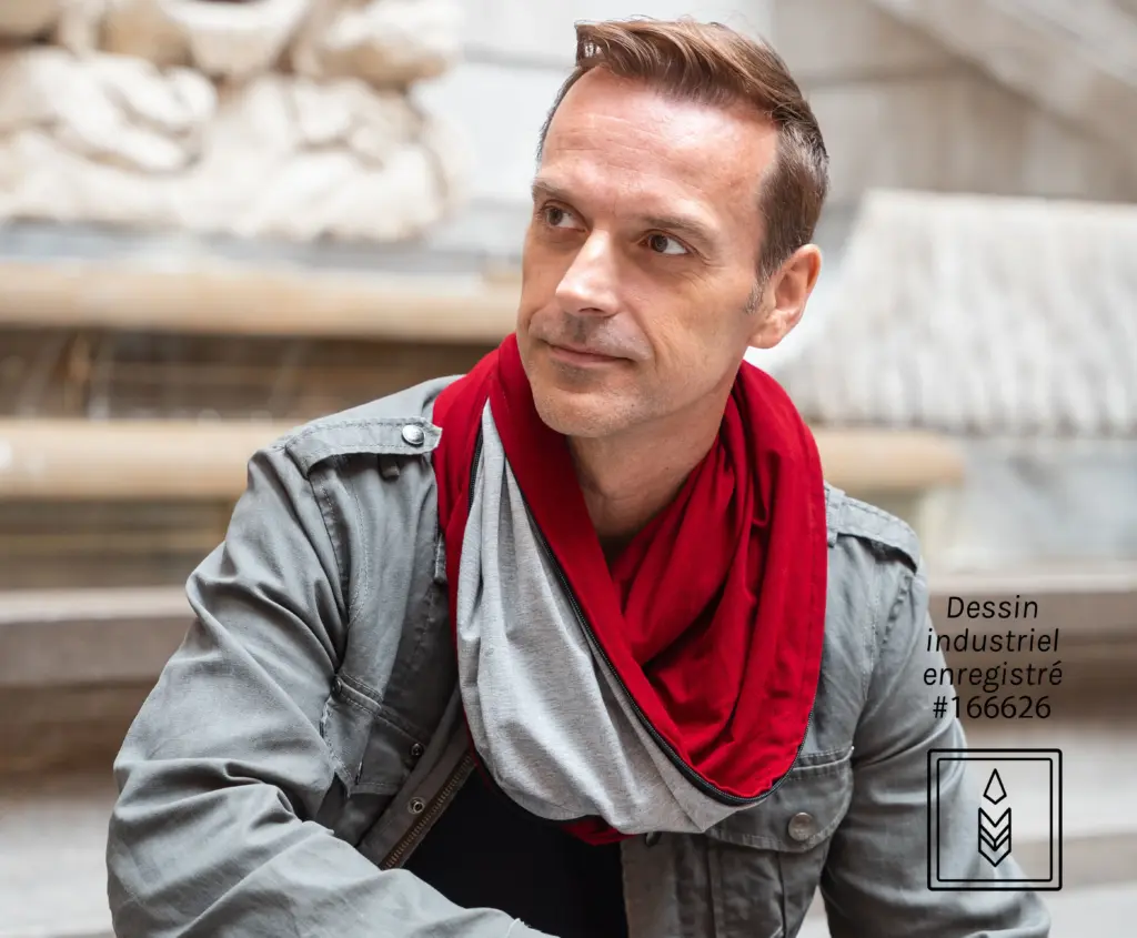 idée cadeau fête des pères quoi offrir papa québécois local je dépense local petite entreprise foulard poche secrète pratique les créations fol artiste